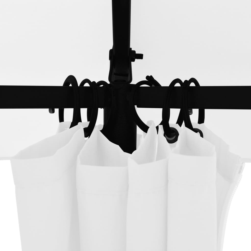 Градинска шатра със завеси, 360x312x265 см, бяла, 180 г/м² - VL312234 - Thumbnail 6