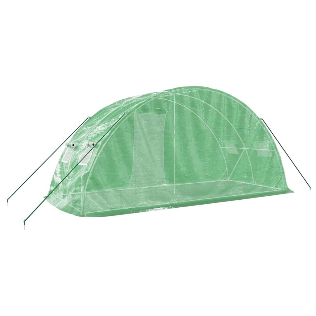 Оранжерия със стоманена рамка зелена 10 м² 5x2x2,3 м - Thumbnail 6