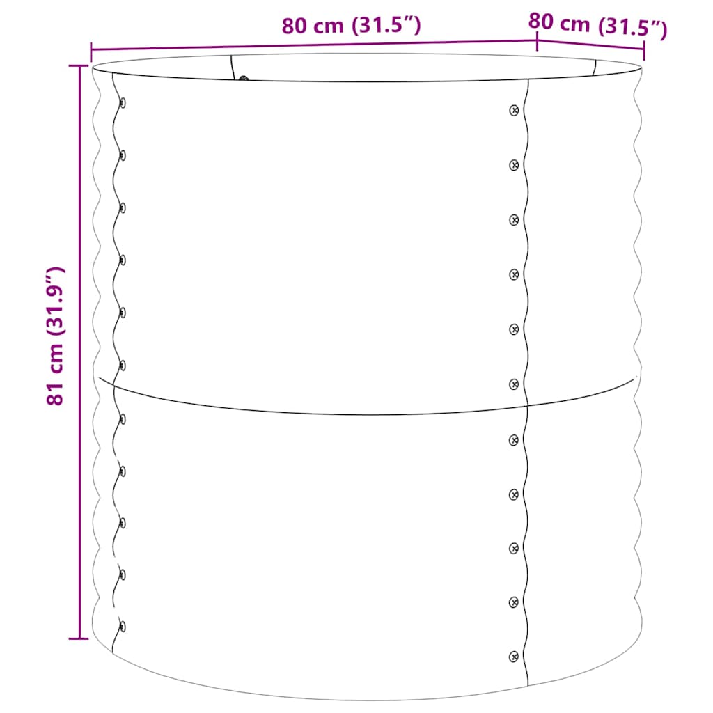 Повдигнато легло Кафяво 80 x 80 x 81 cm Стомана - VL42011329 - Thumbnail 10