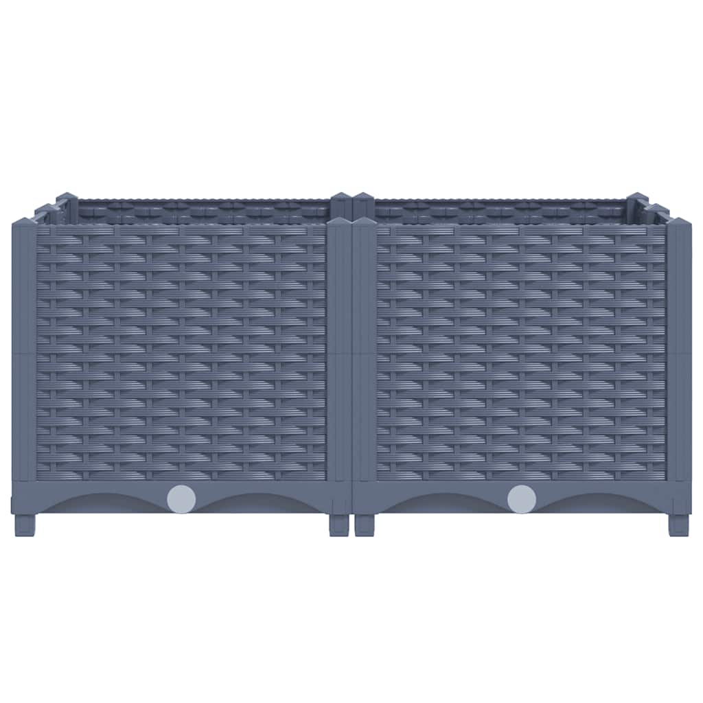 Повдигната леха, 80x80x38 см, полипропилен - VL310411 - Thumbnail 4