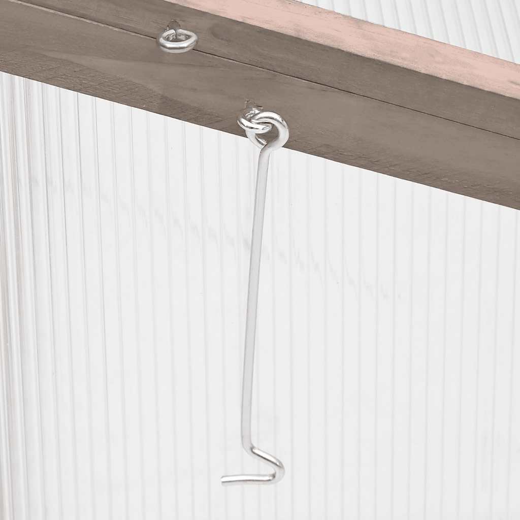 Оранжерия сива 110x56x39 см чамово дърво - Image 5