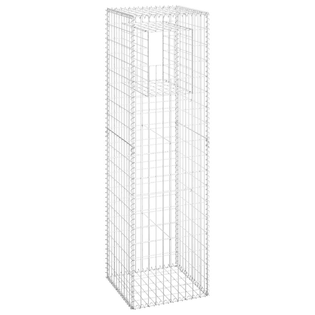 Габионна кошница стълб, 2 бр, 50x50x180 cм, желязо - VL151273 - Thumbnail 3