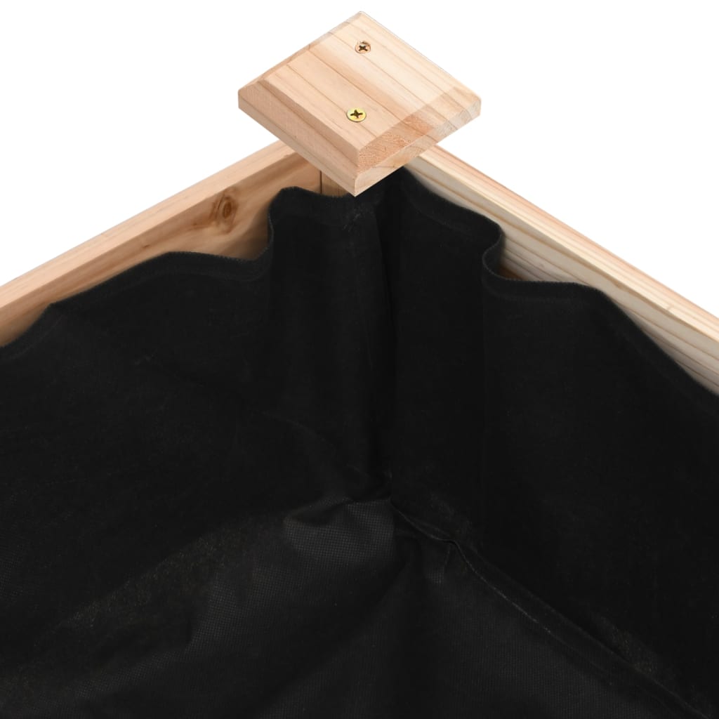 Градинско повдигнато легло с вложка 240x45x25 см масивна ела - VL364295 - Thumbnail 6