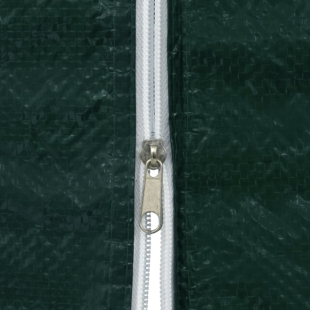 Странични стени за парти шатра, 2 бр, с цип, PE, зелени - VL45120 - Thumbnail 4