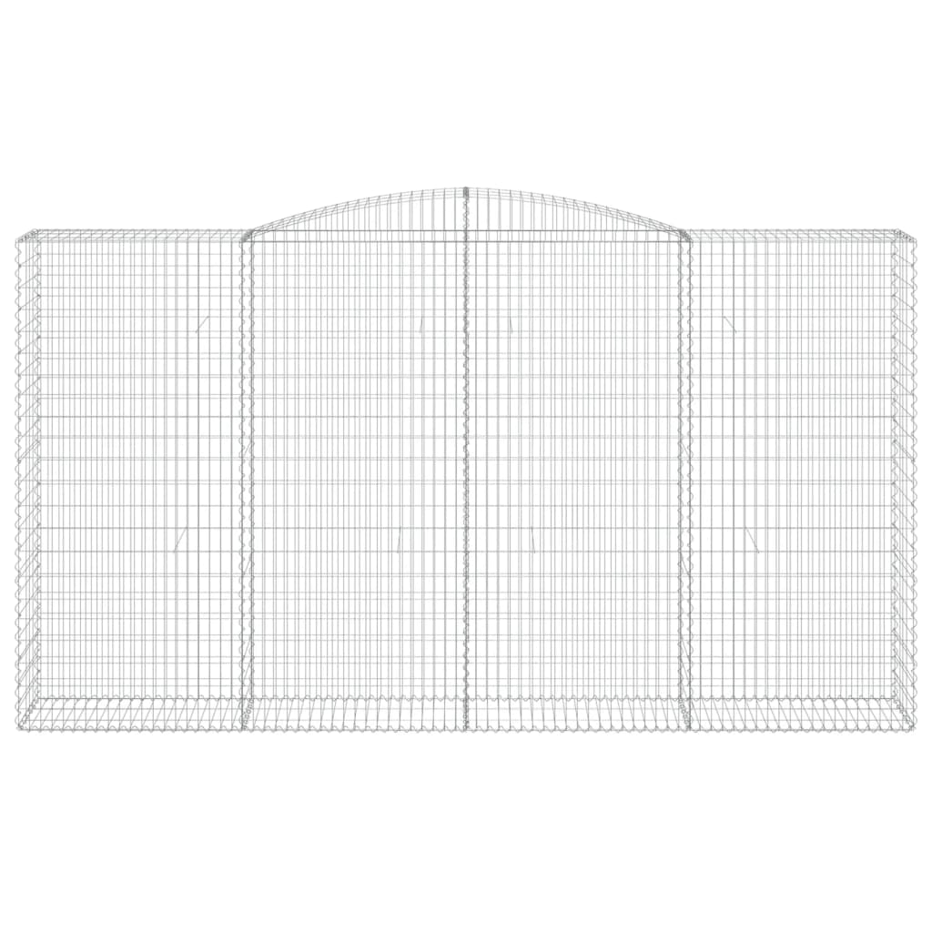 Дъговидна габионна кошница 400x50x220/240 см поцинковано желязо - VL153541 - Image 3