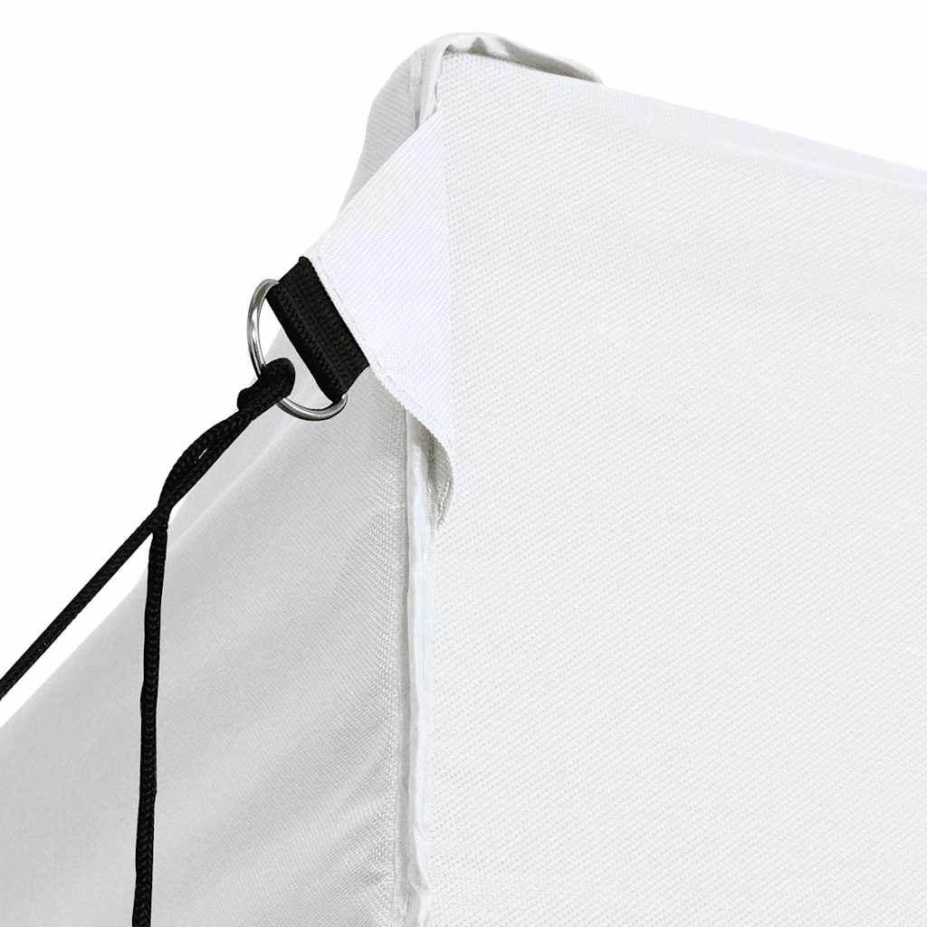 Сгъваема парти шатра с 3 странични стени 280x410x315 см стомана бяла - VL48899 - Image 7