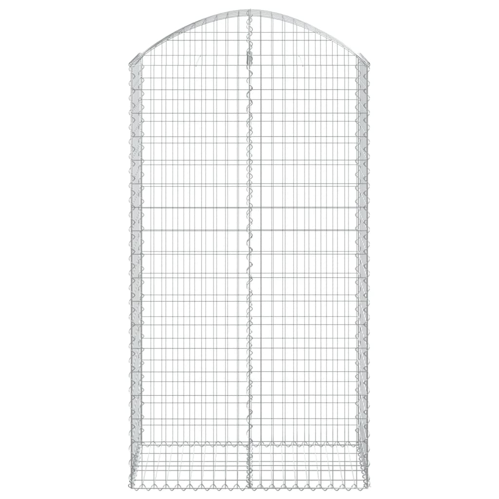Дъговидна габионна кошница 100x50x180/200 см поцинковано желязо - VL153439 - Image 3