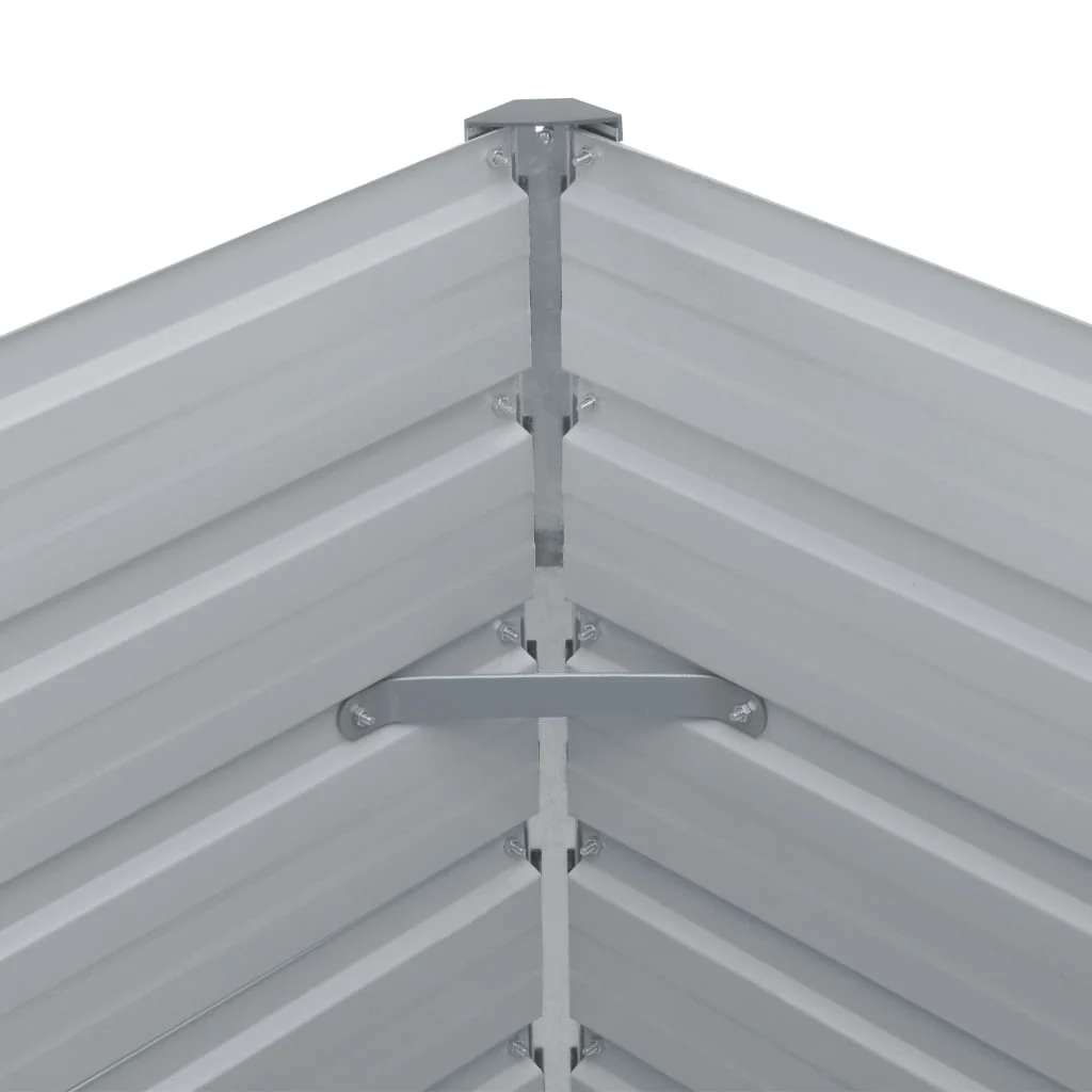 Повдигната леха, 160x80x77 см, поцинкована стомана, зелена - VL47010 - Image 6