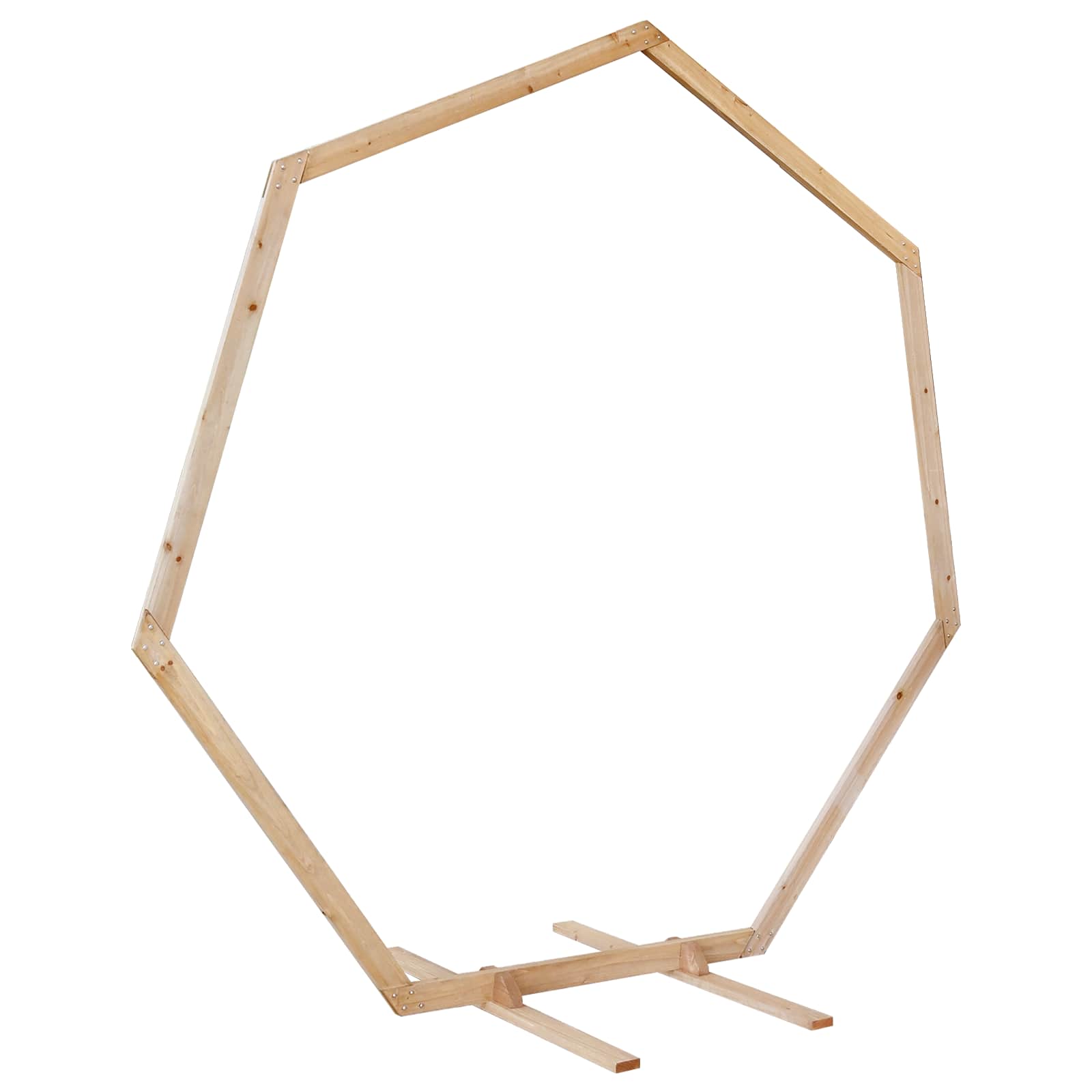 Сватбена арка Светло кафяво 221 x 92 x 216 см Солиден бор - Thumbnail 6