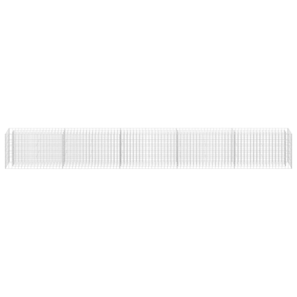 Габион повдигната леха, поцинкована стомана, 450x30x60 cм - VL145646 - Image 4