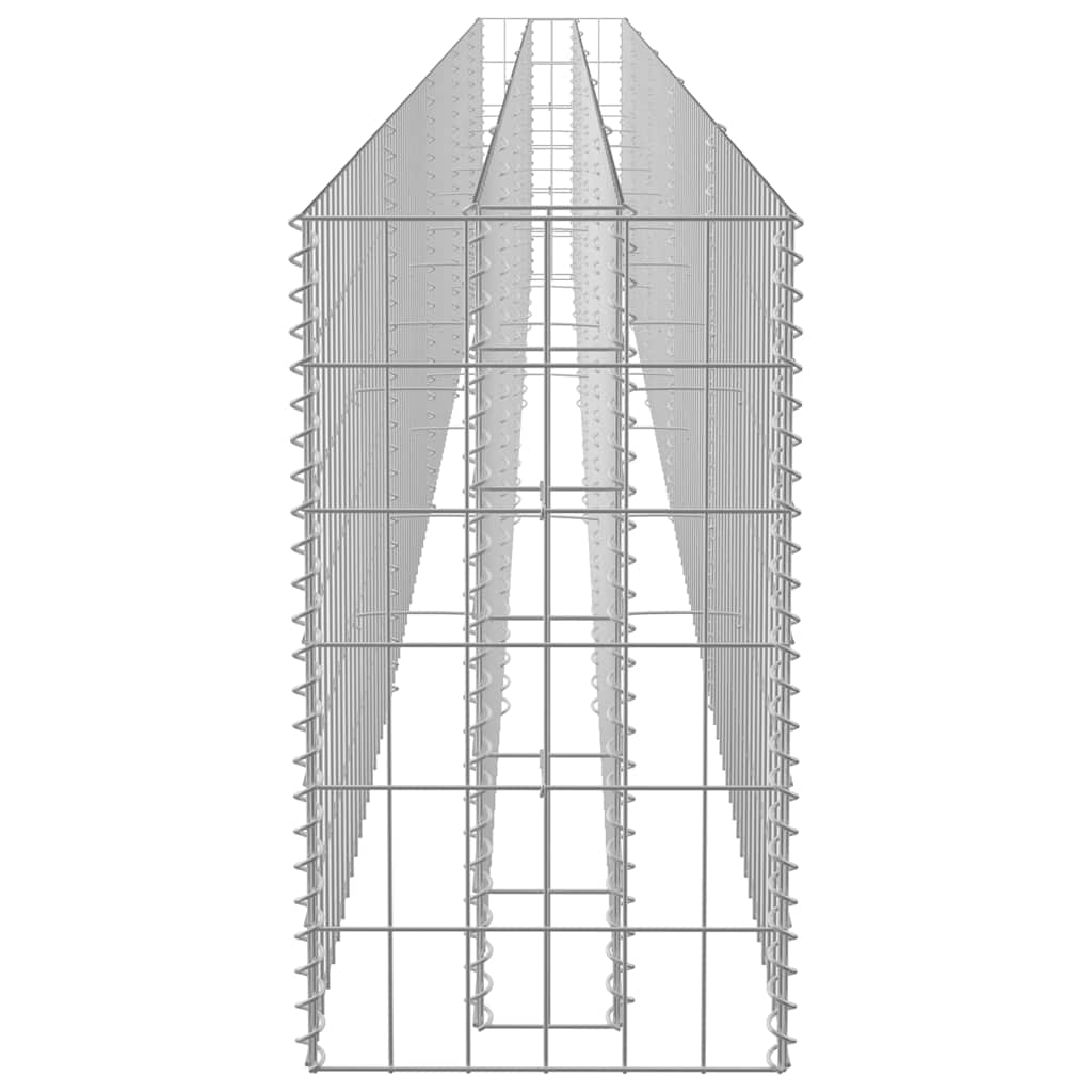 Габион повдигната леха, поцинкована стомана, 450x30x60 cм - VL145646 - Image 5