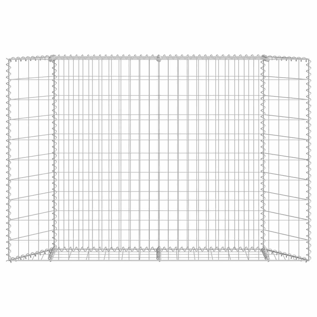 Габион повдигната леха трапец поцинкована стомана 150x20x100 см - VL145654 - Image 6