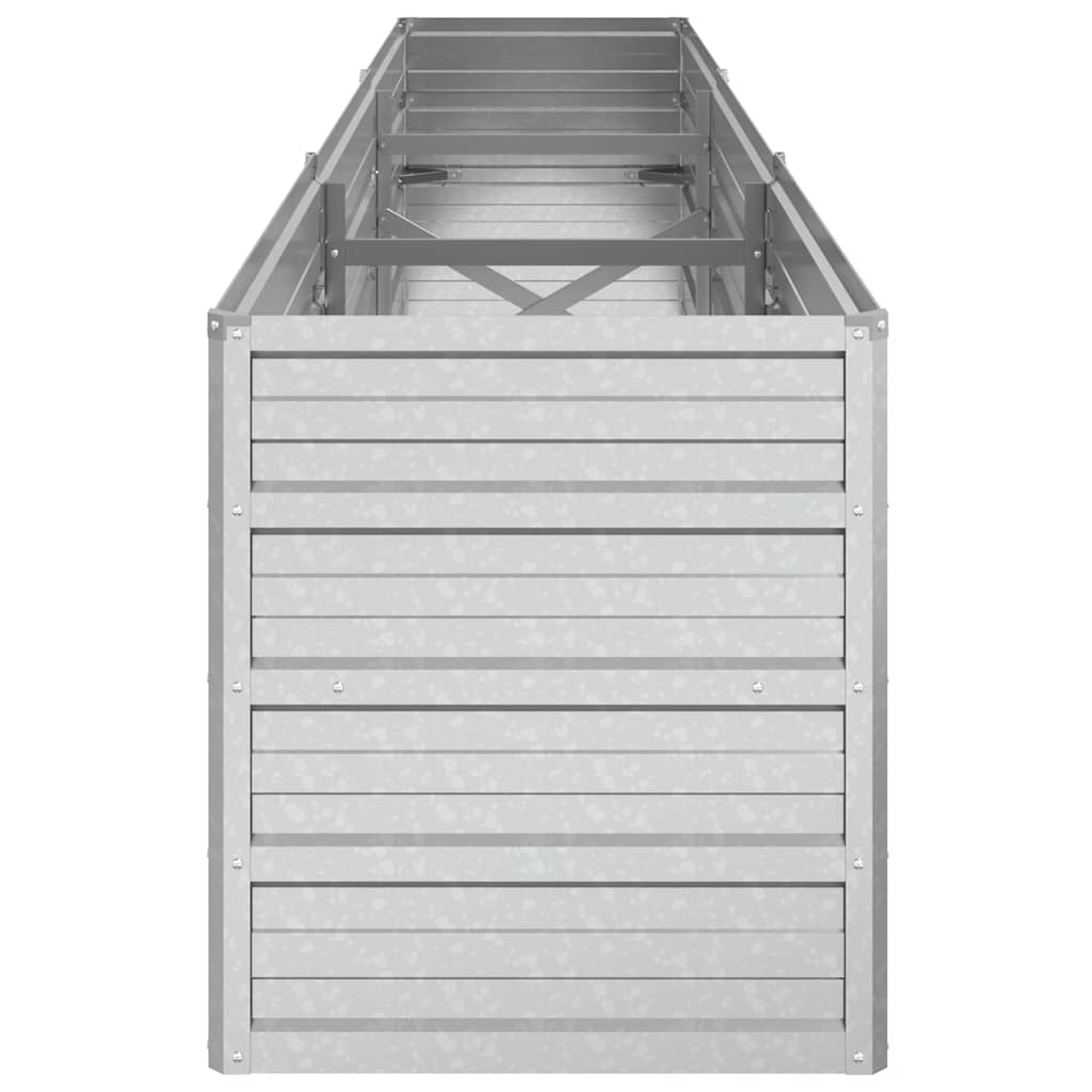 Повдигната градинска леха, 240x40x45 см, стомана, сребриста - VL316889 - Thumbnail 5