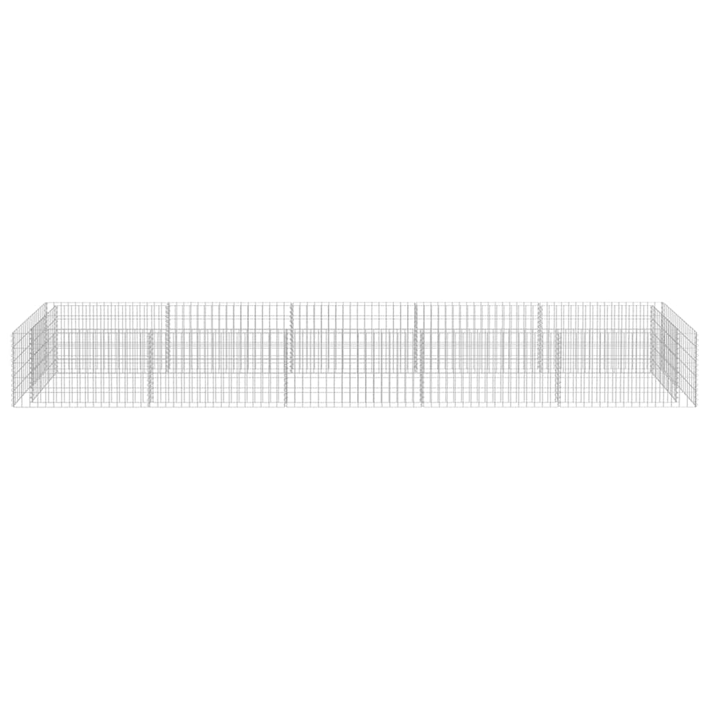Габион повдигната леха, поцинкована стомана, 450x90x50 cм - VL143553 - Image 5