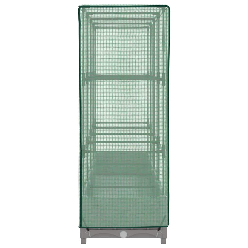 Повдигнато легло с оранжерия калъф, ратанов вид, 160x40x123 см - VL4015854 - Image 5