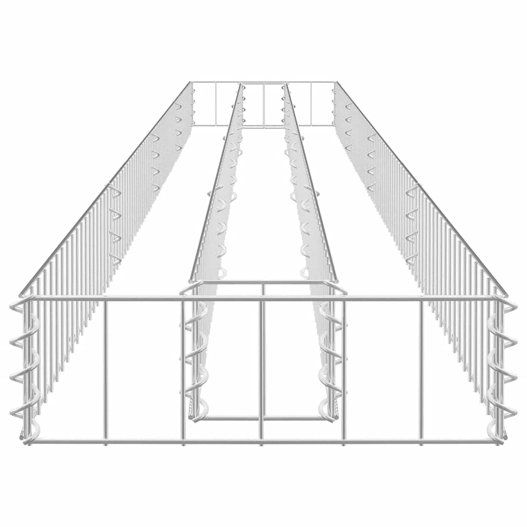 Габион повдигната леха, поцинкована стомана, 360x30x10 cм - VL145640 - Thumbnail 5