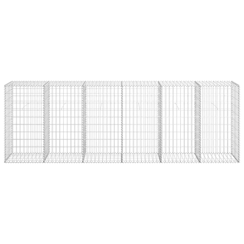 Габионна стена с капаци, поцинкована стомана, 300x50x100 см - VL143592 - Thumbnail 5