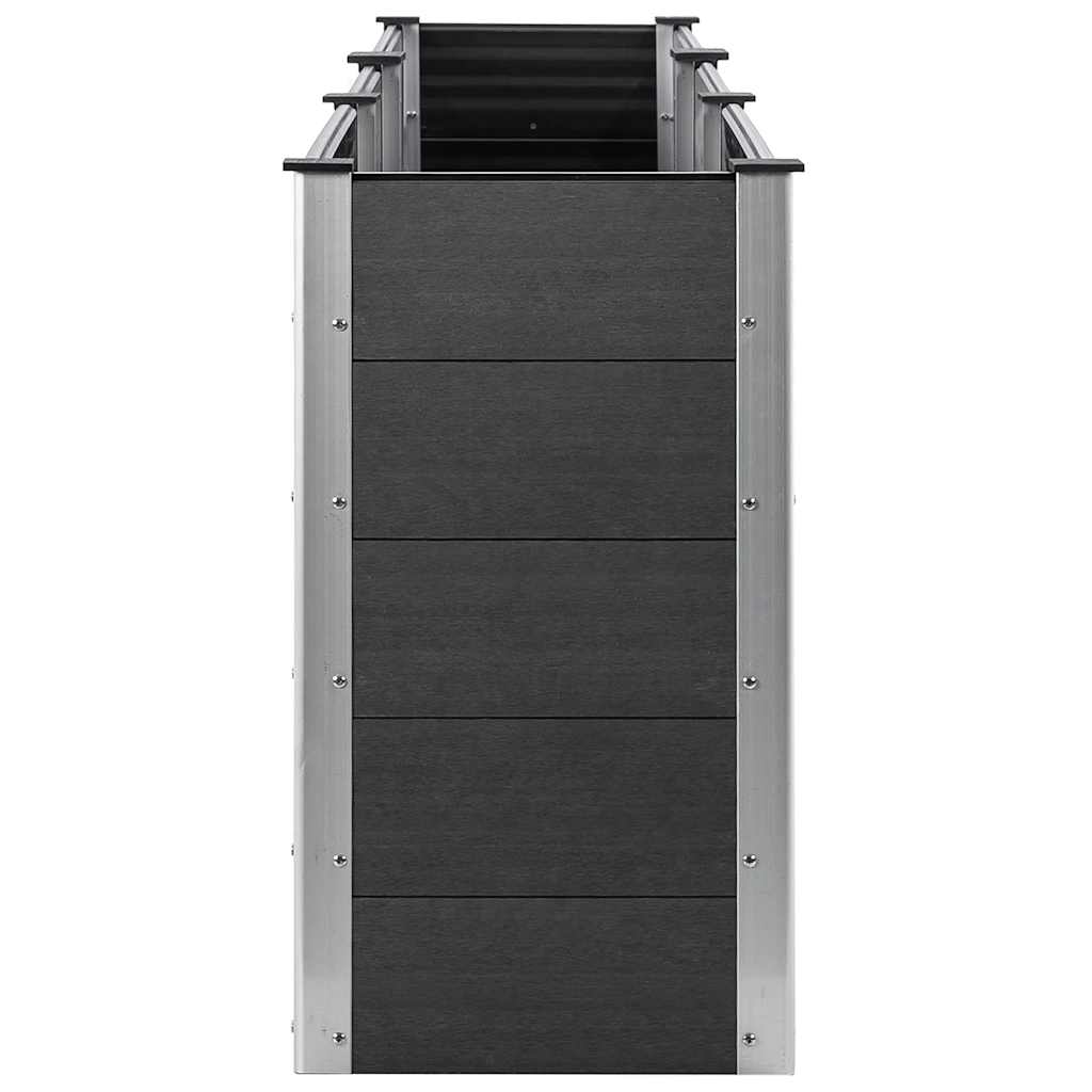 Градинска повдигната леха, сива, 300x50x91 см, WPC - VL318100 - Image 4