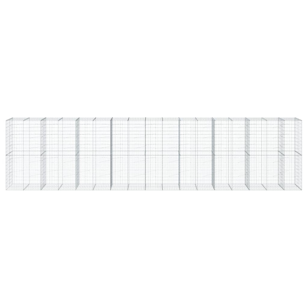 Габионна кошница с покритие, 850x100x200 см, поцинковано желязо - VL3295240 - Thumbnail 3