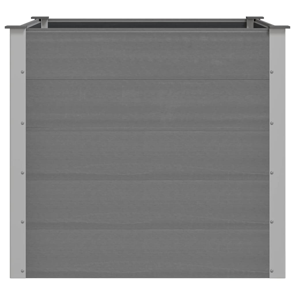 Градинска повдигната леха, WPC, 100x100x91 см, сива - VL43606 - Thumbnail 5