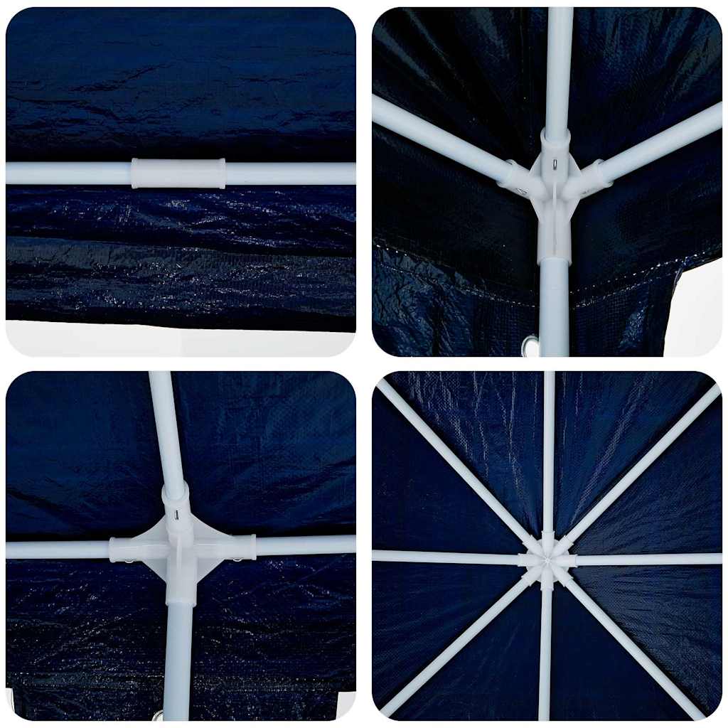 Парти шатър Синьо 800 x 400 x 266 см Полиетилен и стомана - VL42003438 - Thumbnail 4