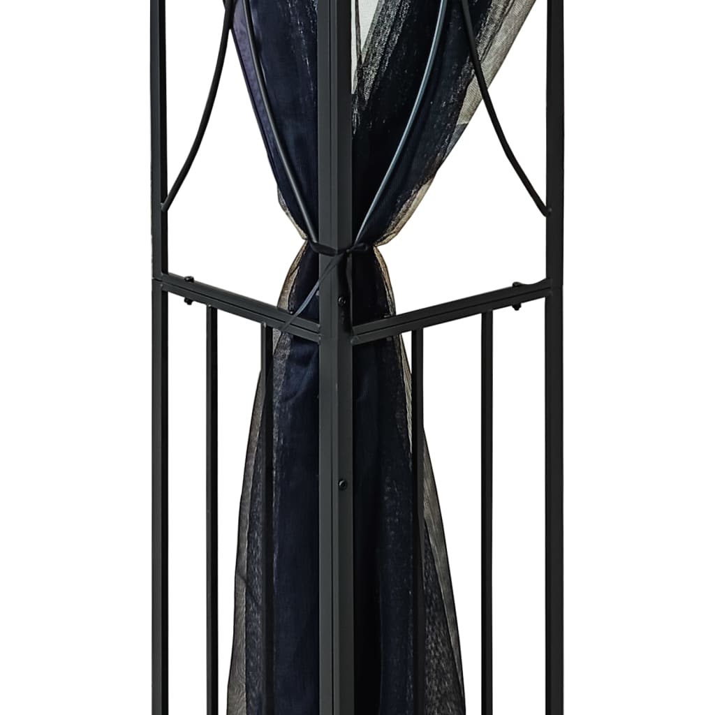 Беседка със странични стени, антрацит, 300x300x270 см, стомана - VL360143 - Thumbnail 5