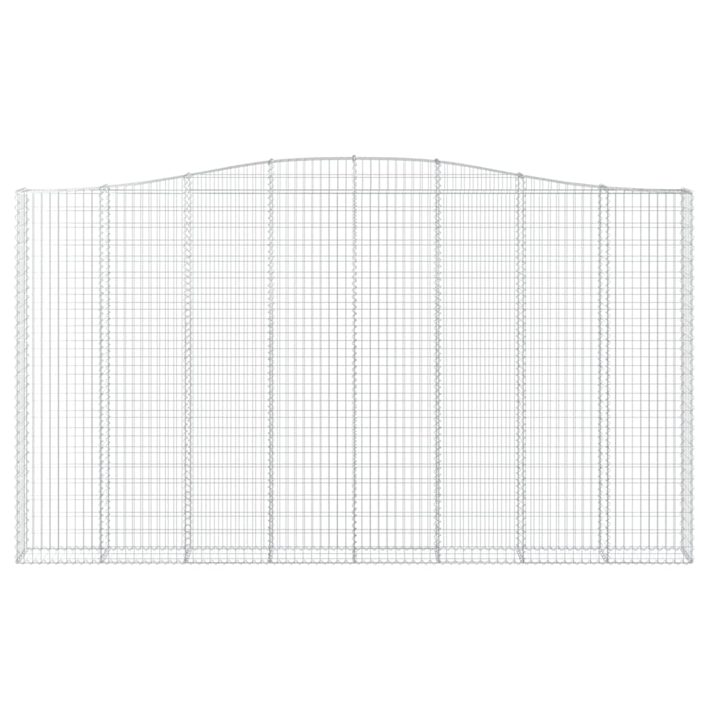 Дъговидна габионна кошница 400x30x220/240 см поцинковано желязо - VL153411 - Thumbnail 3