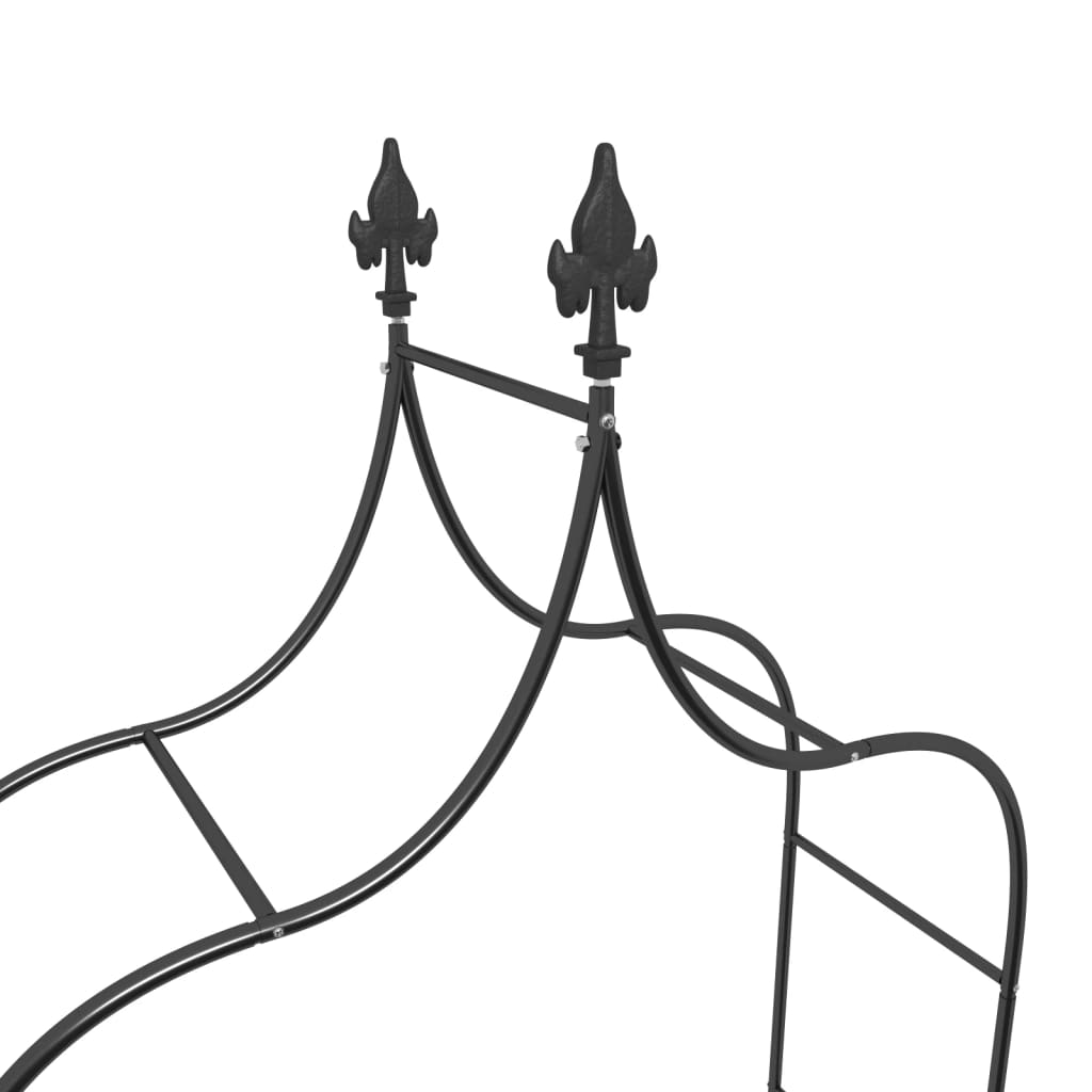 Градински арки, 2 бр, черни, 120x38x260 см, стомана - Thumbnail 6