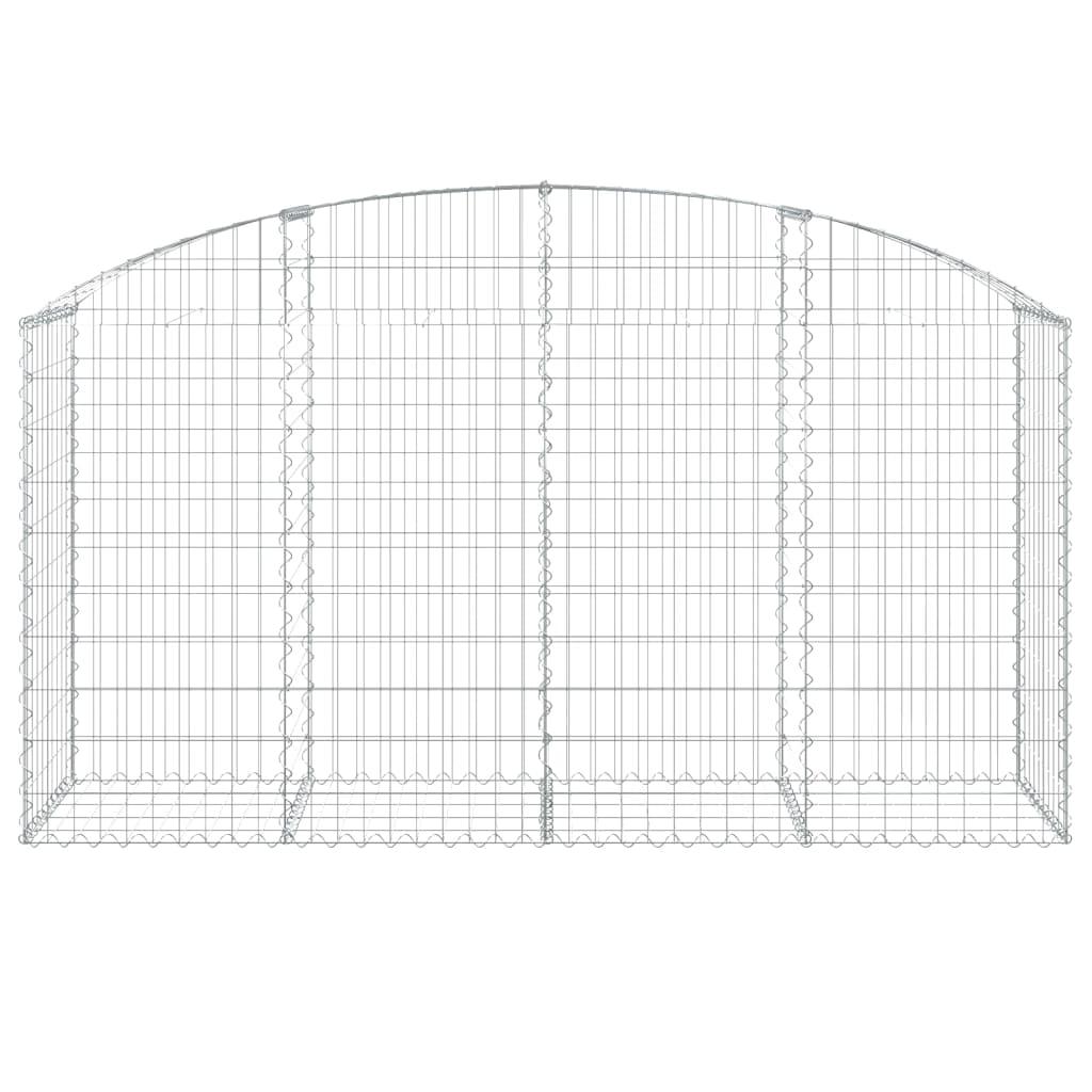 Дъговидна габионна кошница 200x50x100/120 см поцинковано желязо - VL153475 - Thumbnail 3