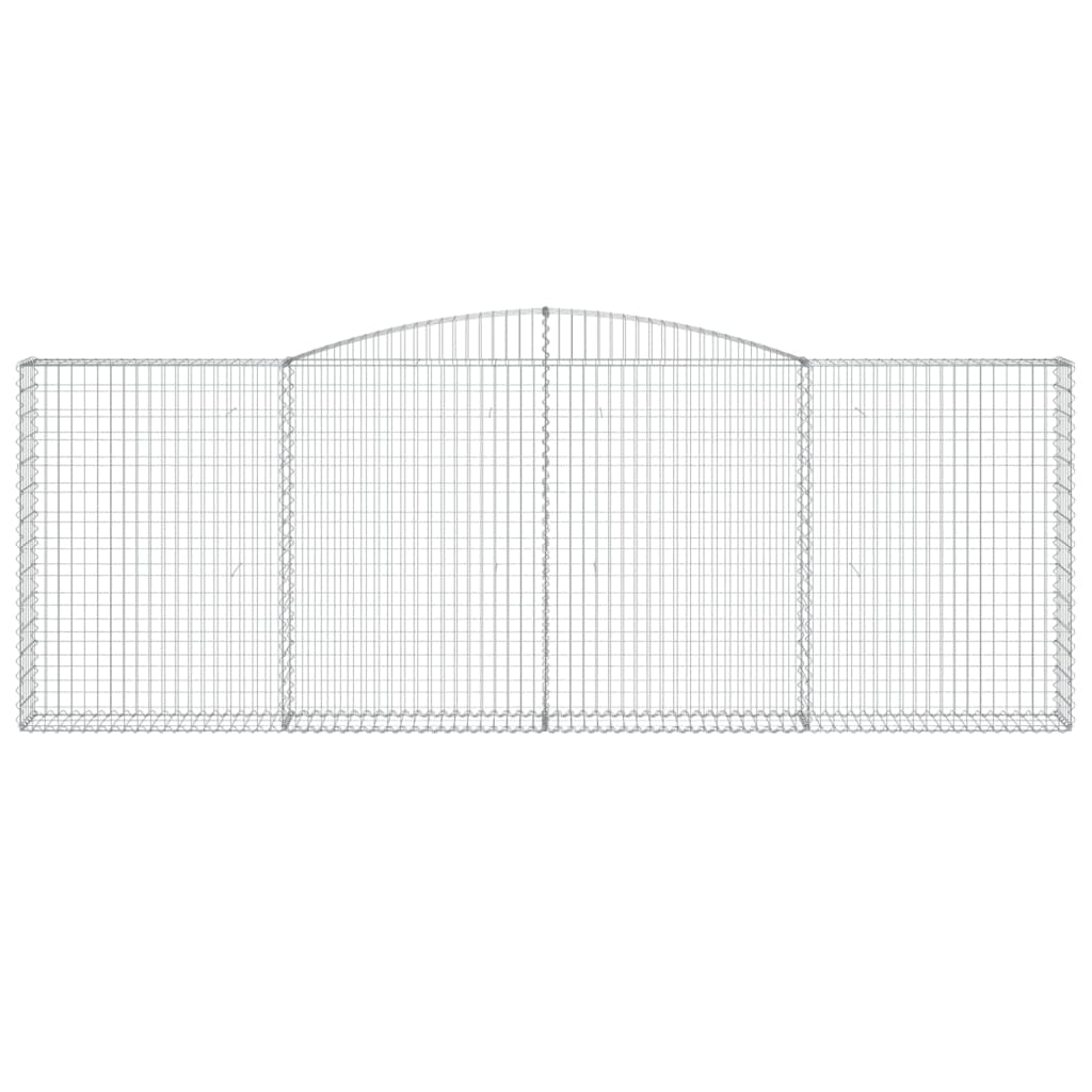 Дъговидна габионна кошница 400x30x140/160 см поцинковано желязо - VL153527 - Image 3