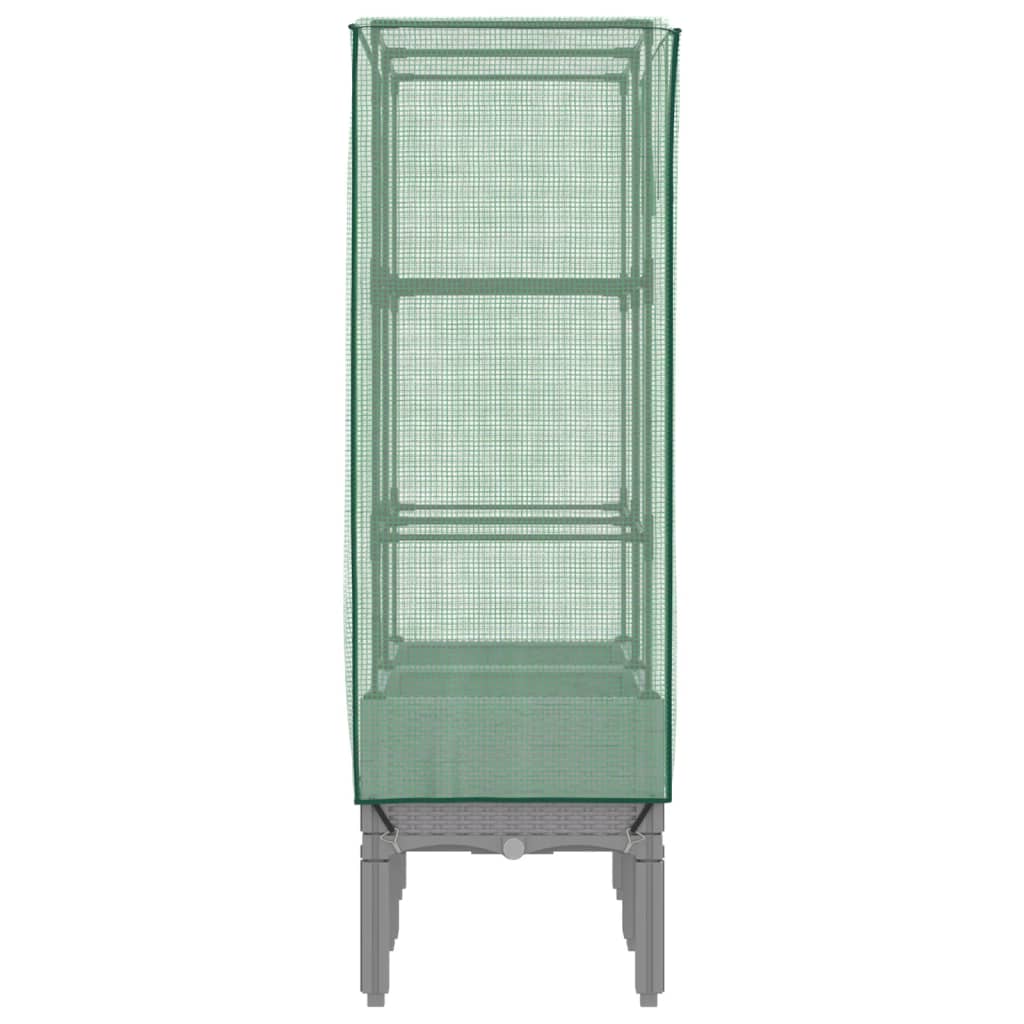 Повдигнато легло с оранжерия калъф, ратанов вид, 80x40x140 см - VL4015861 - Thumbnail 5