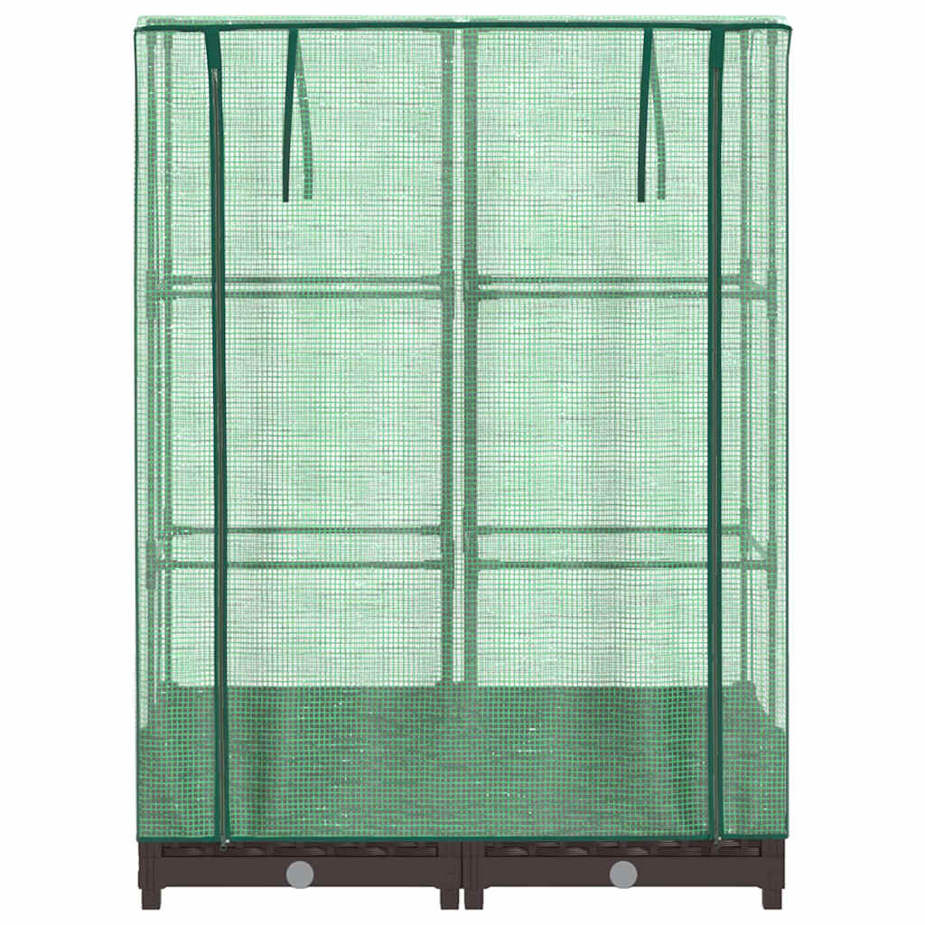 Повдигнато легло с оранжерия калъф, ратанов вид, 80x40x123 см - VL4015796 - Thumbnail 4