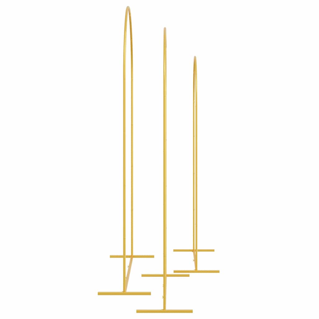 Сватбена арка 3 pcs Златист Стомана - VL42023038 - Thumbnail 4