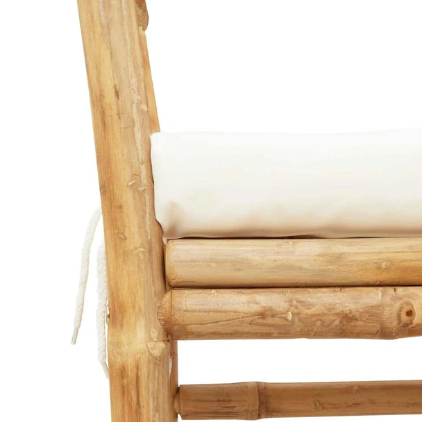 Градинска пейка с възглавница 110 × 38 × 65 см кафява — бамбук - Image 7