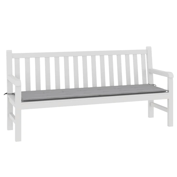Възглавница за градинска пейка 180x50x3 см сива — оксфорд плат - Image 3