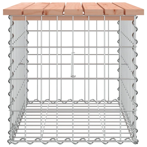 Градинска пейка 63x44x42 см — дугласка дървесина — с габион - Image 4