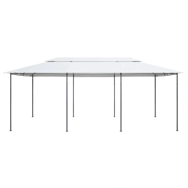 Шатра 6 x 3 м бяла — полиестер 180 г/м² — PA покритие — стомана - Image 3