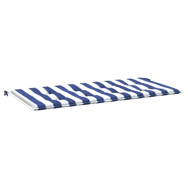 Възглавница за пейка 120x50x4 см синьо-бяло райе — оксфорд плат - Image 2