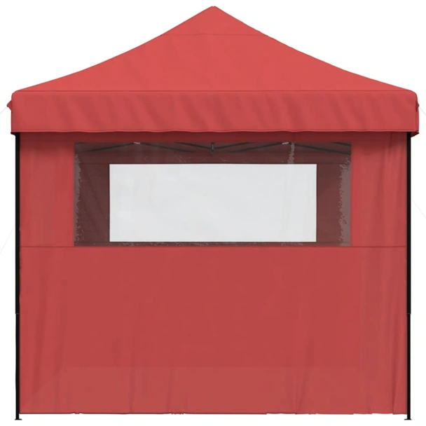 Pop-up парти шатра 4,1 x 2,8 м бордо — оксфорд с PVC — 3 стени — стомана - Image 4