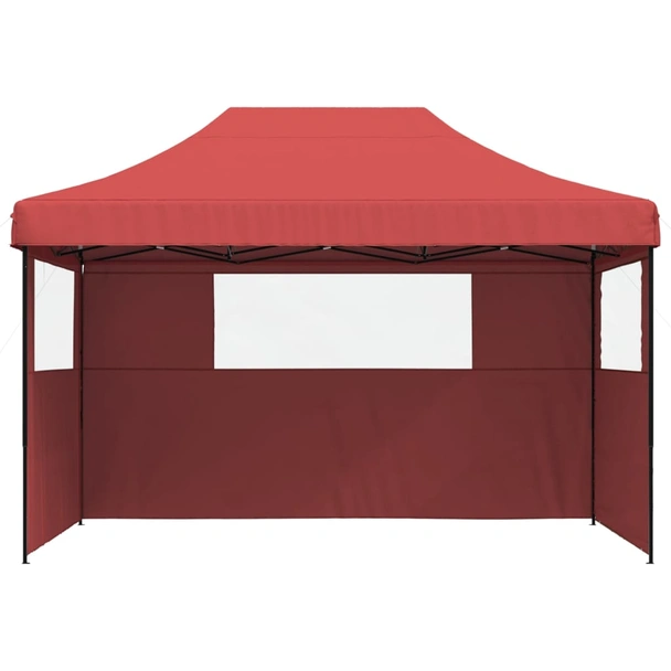 Pop-up парти шатра 4,1 x 2,8 м бордо — оксфорд с PVC — 3 стени — стомана - Image 3