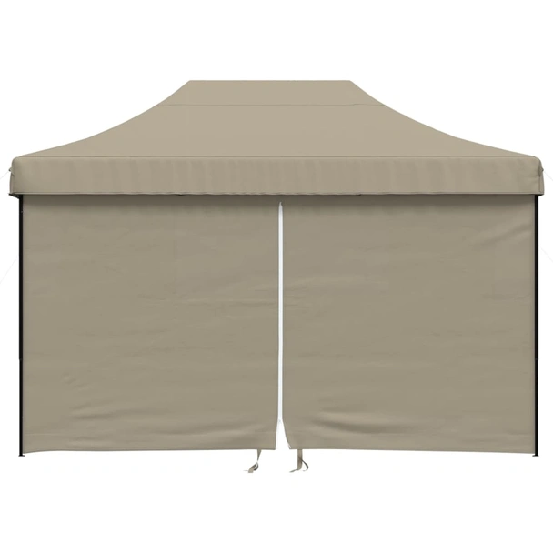 Pop-up парти шатра 4,1 x 2,8 м таупе — оксфорд с PVC — 4 стени — стомана - Image 3
