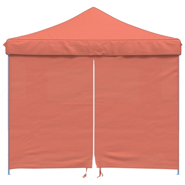Pop-up парти шатра 2,9 x 2,9 м теракота — оксфорд с PVC — 4 стени — стомана - Image 3