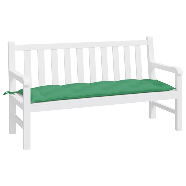 Възглавница за пейка 150x50x7 см зелена — оксфорд плат - Image 3