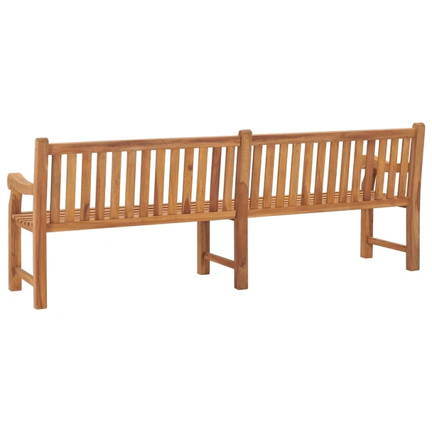 Градинска пейка 228x69x92 см кафява — тиково дърво масив - Image 3