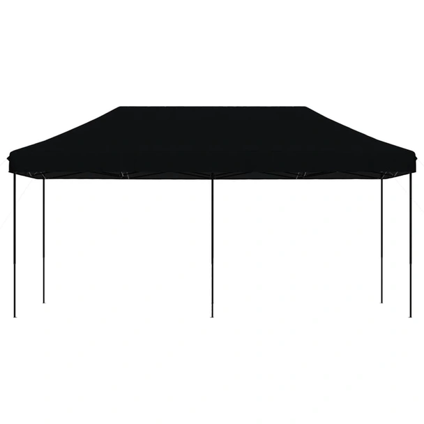 Pop-up парти шатра 5,8 x 2,9 м черна — оксфорд с PVC — стоманена рамка - Image 3