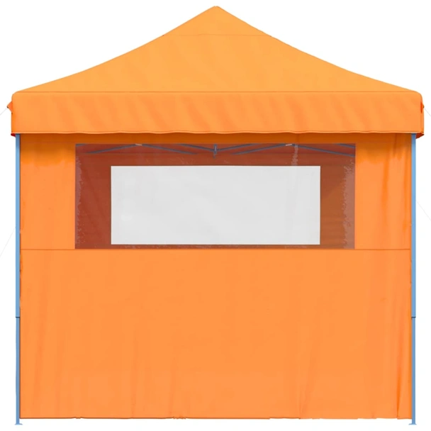 Pop-up парти шатра 4,1 x 2,8 м оранжева — оксфорд с PVC — 3 стени — стомана - Image 4