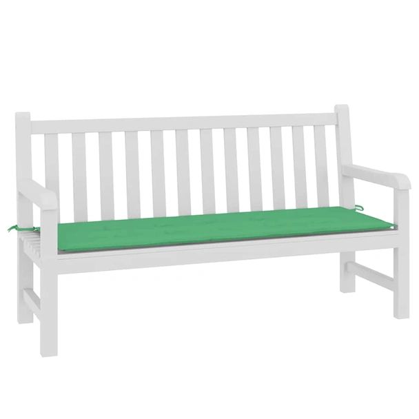 Възглавница за градинска пейка 150x50x3 см зелена — оксфорд плат - Image 3
