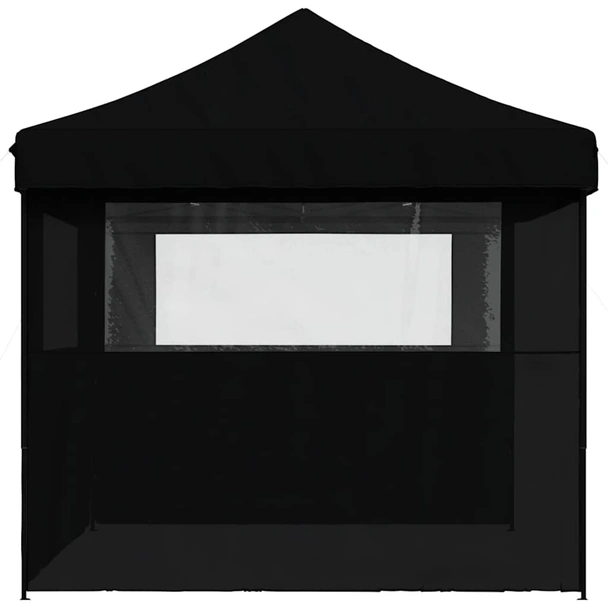 Pop-up парти шатра 4,1 x 2,8 м черна — оксфорд с PVC — 3 стени — стомана - Image 4