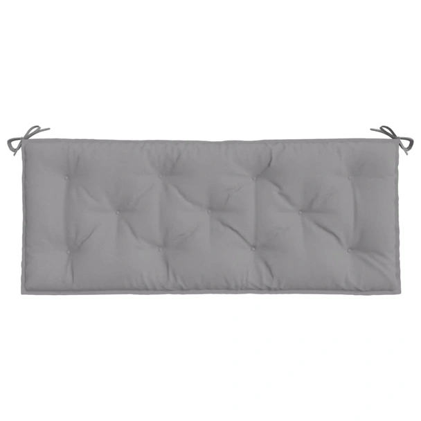 Възглавница за пейка 120x50x7 см сива — оксфорд плат - Image 4