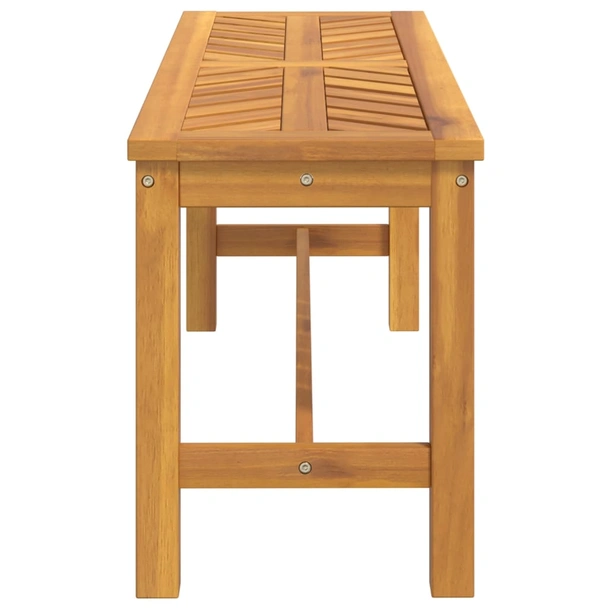 Градинска пейка 110×35×45 см — акациев масив — летви рибена кост - Image 4